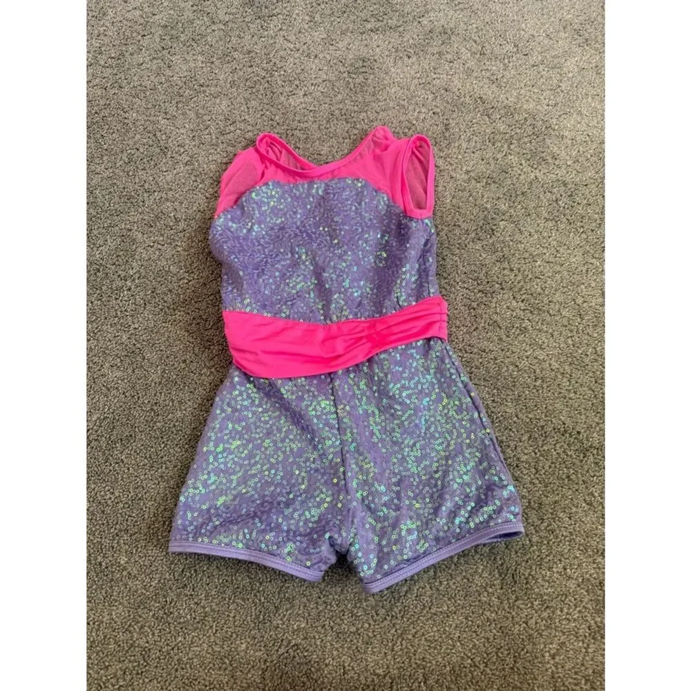 Alexandra Collection Lollipop Lane Purple Sequin Dance Costume Sz 8